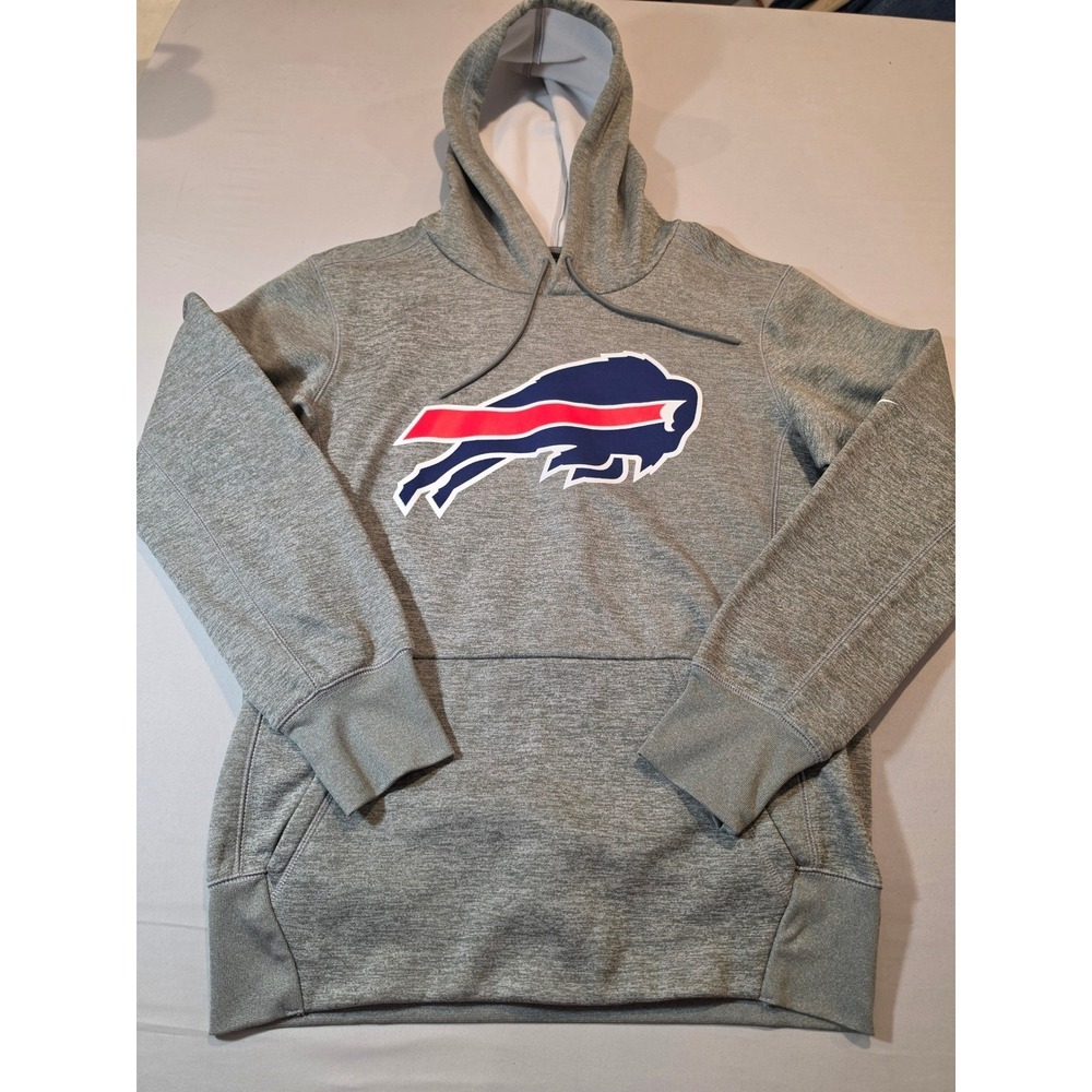 Nike Buffalo Bills Dri-FIT Hoodie Heather Gray NFL Sweatshirt NKAQ-06G Mens S